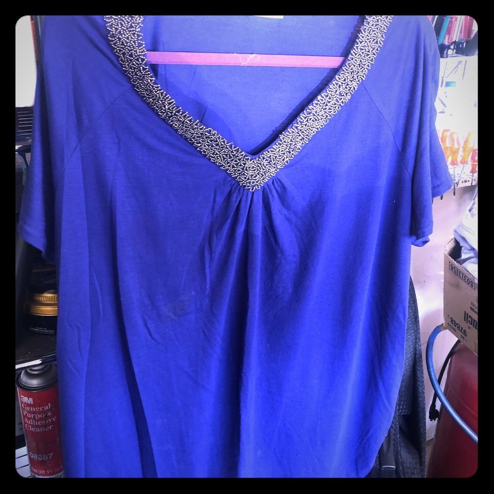 Bright blue Blouse .